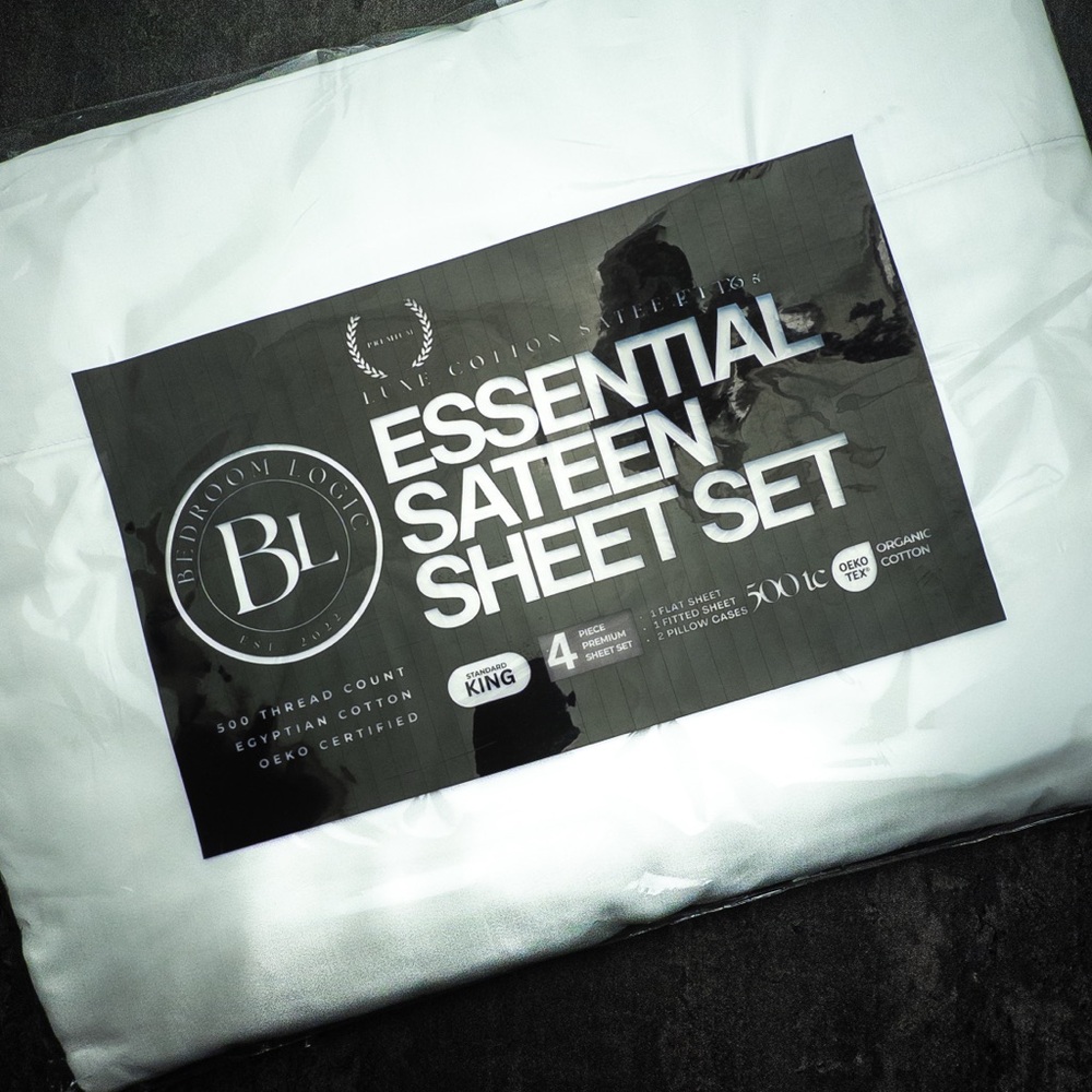 🔥Standard King Size Cotton Sateen Sheet Set